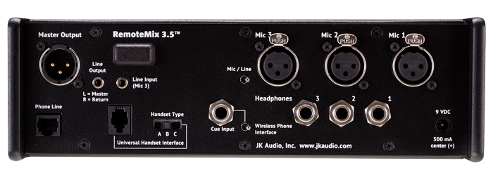 JK Audio RemoteMix 3.5 Back