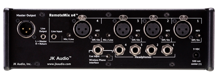 JK Audio RemoteMix x4 Back